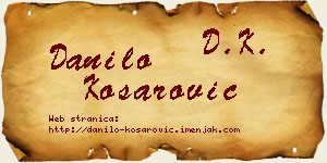 Danilo Košarović vizit kartica